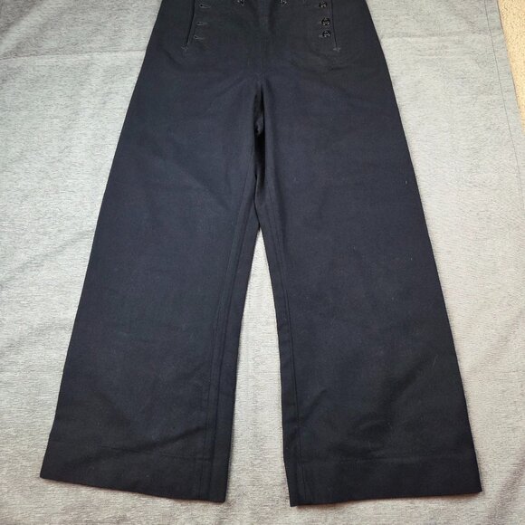 Navy Sailor True Vintage Wool Pants 32 x 28.5 Lace Back Bell Bottom Cracker Jack - Picture 4 of 13